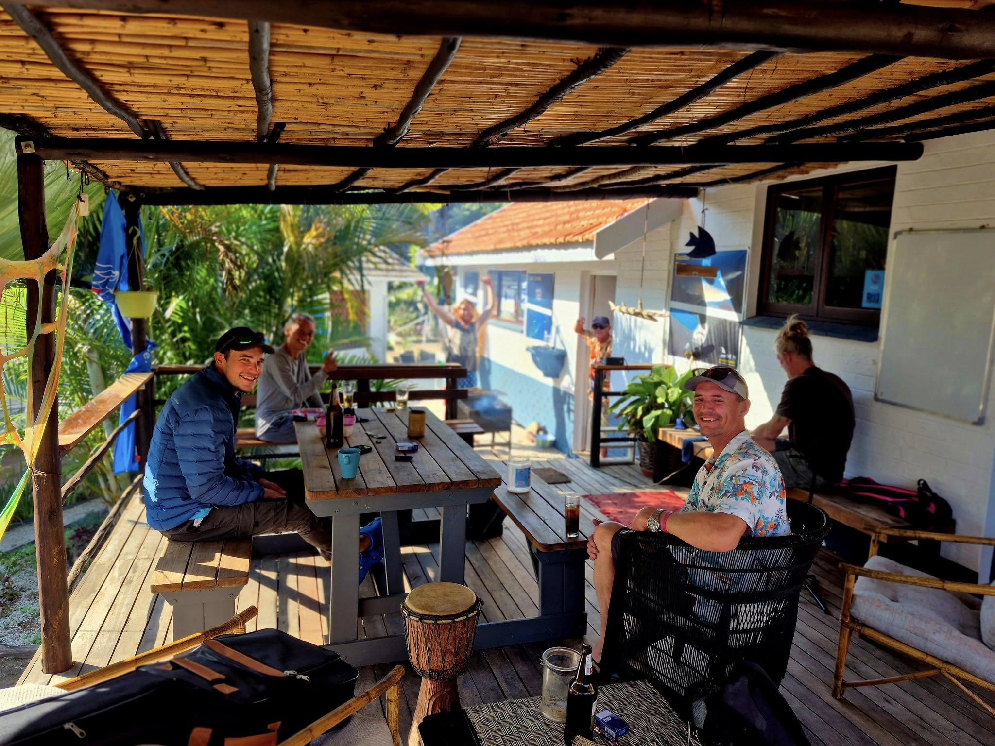 Chill out area at the Protea Banks dive center